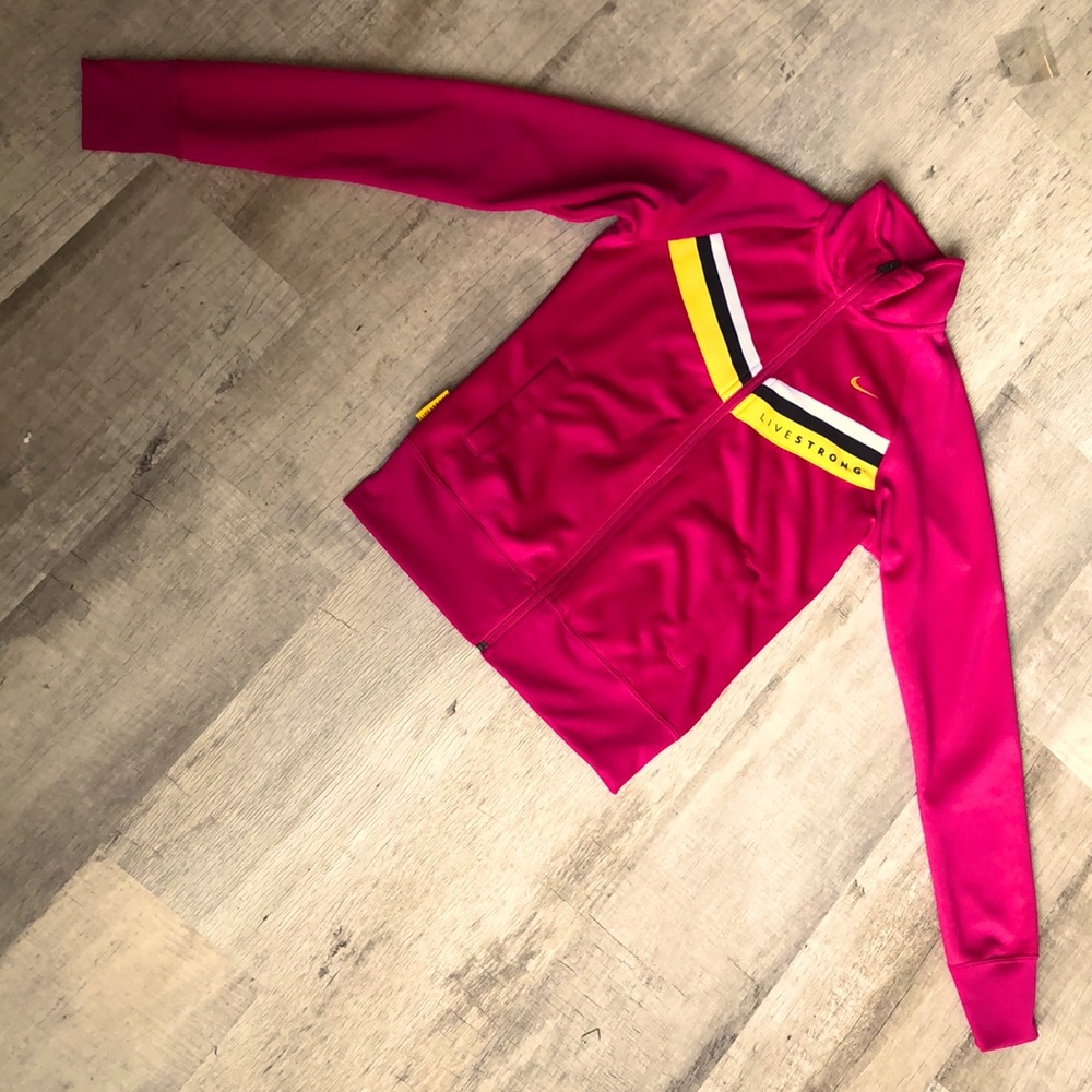 Like New Nike LiveStrong Vibrant Pink Track Jacket